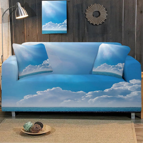 Image of Into the Blue Sofa Cover - Beddingify