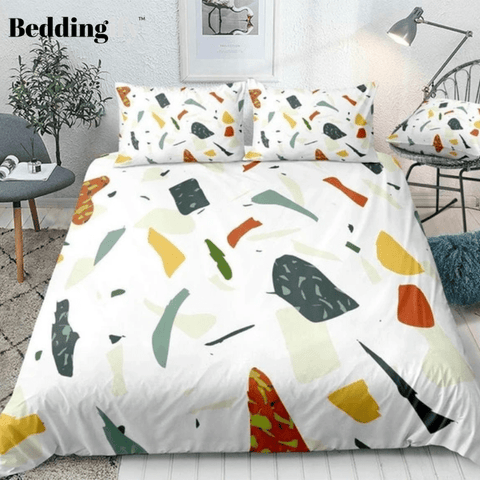 Image of Colorful Marble Bedding Set - Beddingify