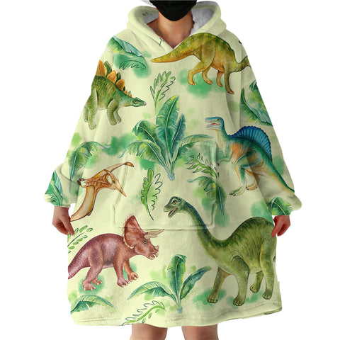 Image of Dino Themed SWLF0313 Hoodie Wearable Blanket