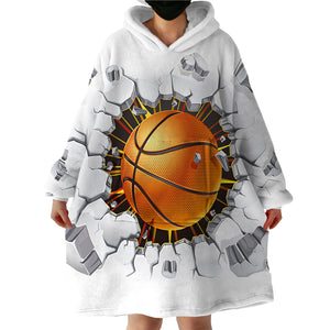 Wrecking Basketball SWLF0825 Hoodie Wearable Blanket