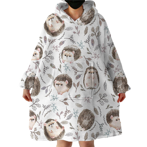 Image of Hedgehog SWLF1115 Hoodie Wearable Blanket