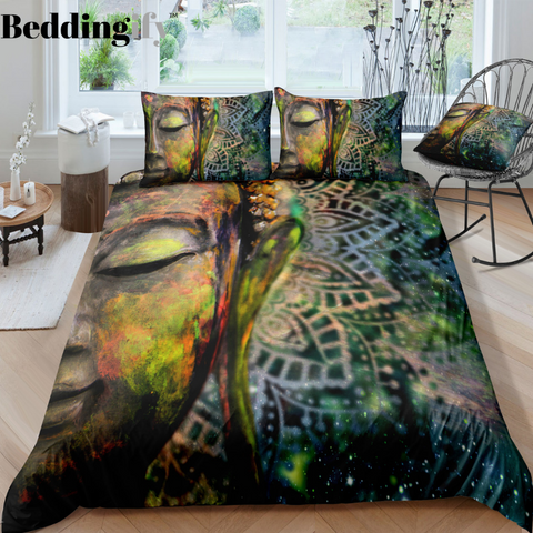 Image of Closeup Buddha Abstract Art Bedding Set - Beddingify
