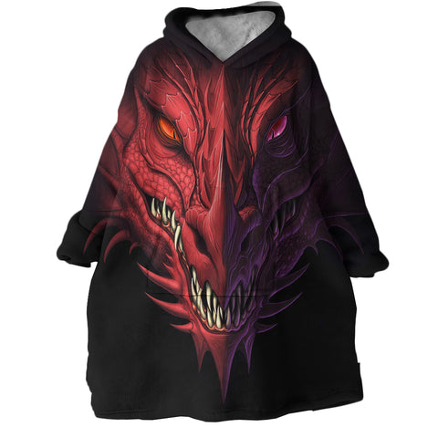 Image of Demonic Dragon SWLF0463 Hoodie Wearable Blanket