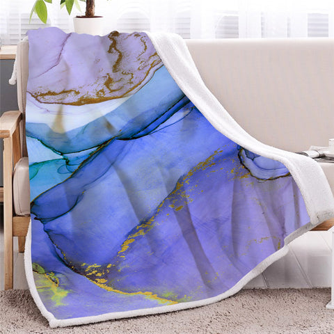 Image of 3D Natural Marble Themed BLMT2836 Sherpa Fleece Blanket