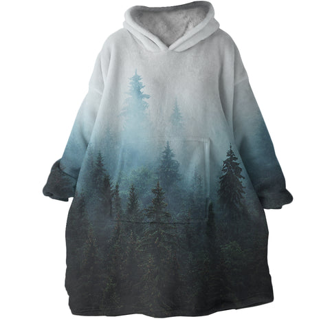 Image of Foggy Forest SWLF2422 Hoodie Wearable Blanket