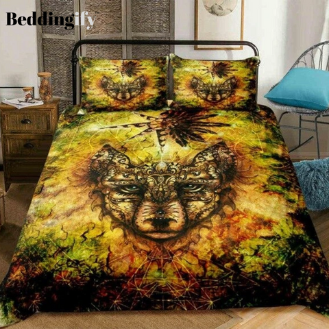 Image of Teen Boho Wolf Bedding Set - Beddingify