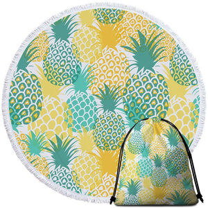 Happy Ananas Round Towel Set - Beddingify