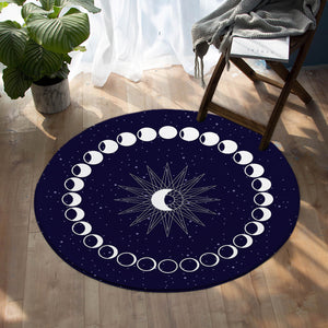 Moon Phases SW0039 Round Rug