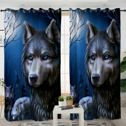 Image of 3D Werewolf 2 Panel Curtains