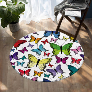 Butterfly Collection SW0023 Round Rug