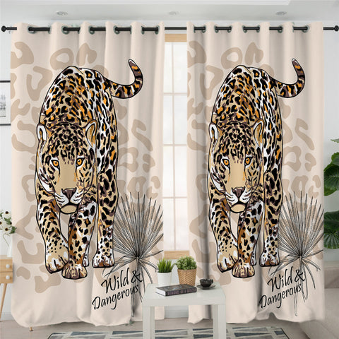 Image of 3D Tiger 2 Panel Curtains