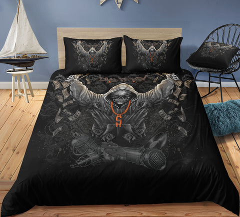 Image of Money - S Chain Black Skull Bedding Set
