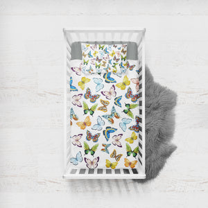 Butterfly SWCC0853 Crib Bedding, Crib Fitted Sheet, Crib Blanket