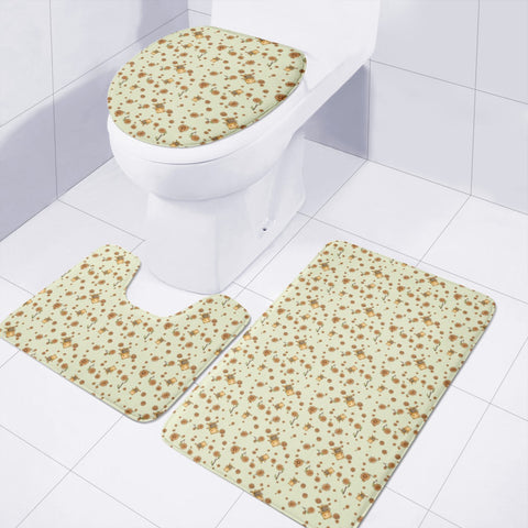 Image of Sunflowers Pattern Toilet Three Pieces Set