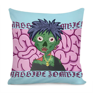 Zombies And Words Pillow Cover