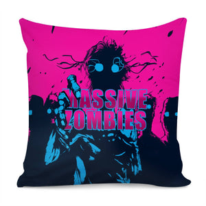 Zombies And Explosions And Rays And Fonts Pillow Cover