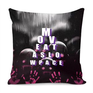 Zombies And Handprints And Rays And Fonts And Rain Pillow Cover