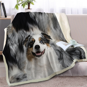 3D Printed Australian Dog Soft Sherpa Blanket