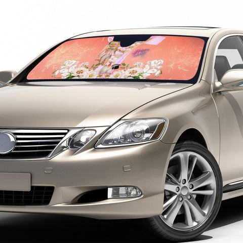 Image of Happy Easter, Cute Bunny Girl Auto Sun Shades