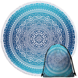 Mandala Blues Round Towel Set - Beddingify
