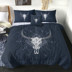 Buffalo Head Navy Theme SWBD5471 Comforter Set