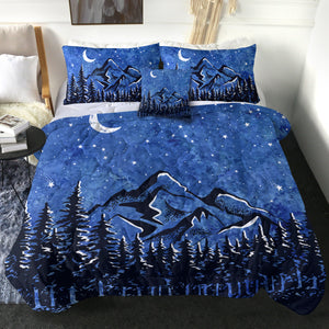 Blue Night Black Landscape SWBD5614 Comforter Set