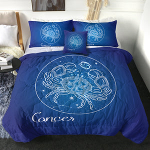 Cancer Sign Blue Theme SWBD6109 Comforter Set