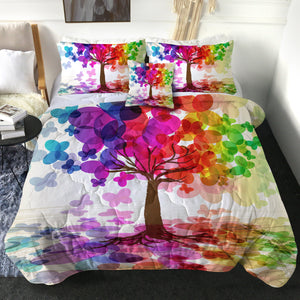Colorful Butterfly Pattern Tree SWBD6118 Comforter Set