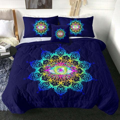 Image of Colorful Magical Eye Dark Blue Theme SWBD6132 Comforter Set