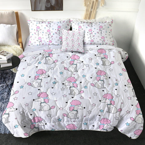 Image of Tiny Royal Dog Collection Pink & White Theme SWBD6209 Comforter Set