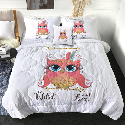 Image of Wild & Free - Pink Owl SWBD6212 Comforter Set