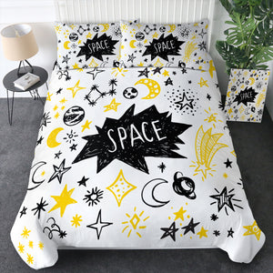 Cute Space Children Line Sketch  SWBJ5155 Bedding Set