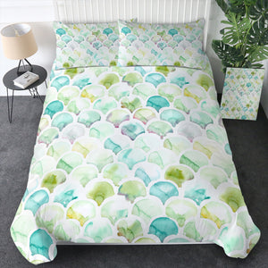 Green Blue Pastel Japanese Seamless Art  SWBJ5157 Bedding Set