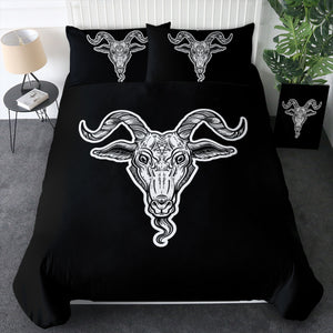B&W Gothic Goat Head Black Line  SWBJ5159 Bedding Set