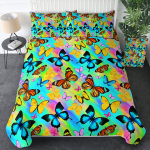 Multi Colorful Butterflies Gradient Pastel Theme  SWBJ5166 Bedding Set