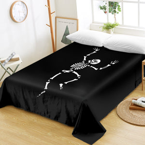 B&W Cute Skeleton  SWCD4650 Flat Sheet