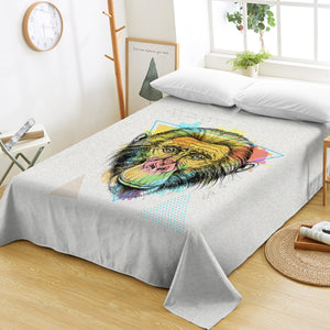 Colorful Watercolor Triangle Monkey SWCD4751 Flat Sheet
