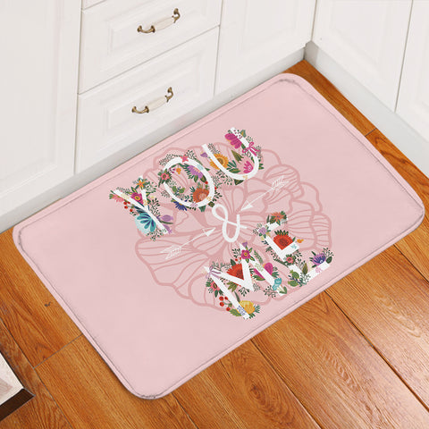 Image of Floral You And Me Pink Theme SWDD5446 Door Mat
