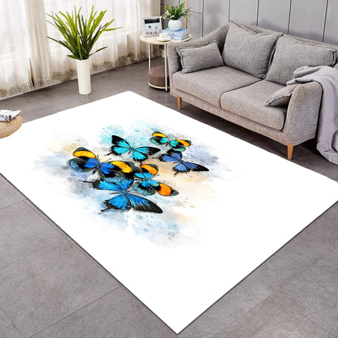 Image of Blue Tint Butterflies SWDD5461 Rug