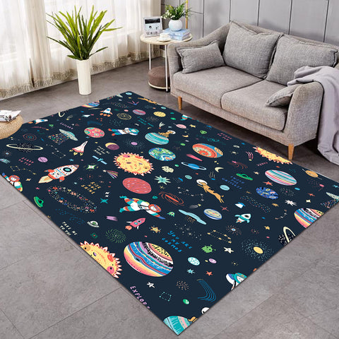 Image of Cute Tiny Space Draw  SWDD5469 Rug