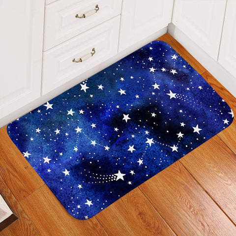 Image of Blue Tint Galaxy Stars SWDD5474 Door Mat