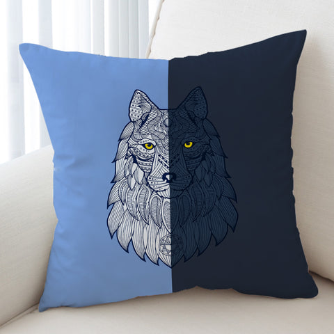 Image of 2-tone Geometric Gray Wolf SWKD4109 Cushion Cover