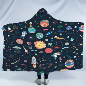 Cute Tiny Space Draw SWLM5469 Hooded Blanket