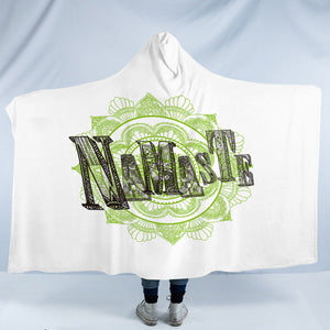 Namaste Volt Mandala White Theme SWLM5494 Hooded Blanket