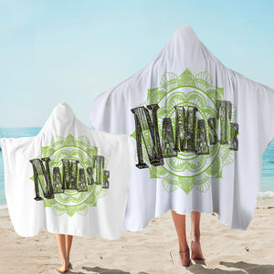 Namaste Volt Mandala White Theme SWLS5494 Hooded Towel