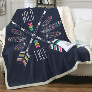 Arrow & Feather - Wild & Free SWMT3667 Fleece Blanket