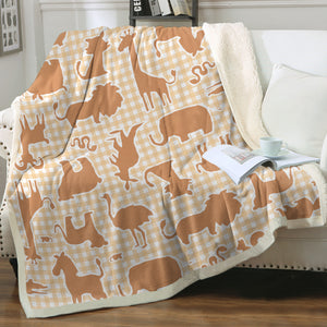 Animel Orange Shadow Stripes SWMT5346 Fleece Blanket