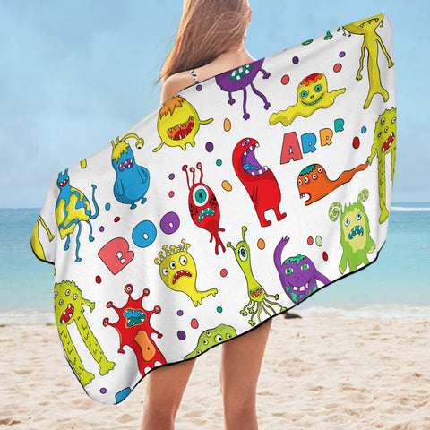 Image of Colorful Funny Boo Monster Collection SWYJ6129 Bath Towel