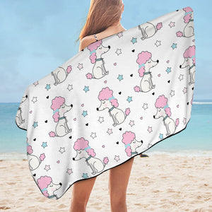 Tiny Royal Dog Collection Pink & White Theme SWYJ6209 Bath Towel