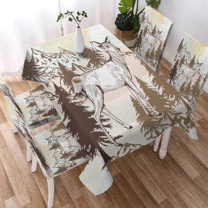 Little Deer Forest Brown Theme  SWZB5197 Waterproof Tablecloth